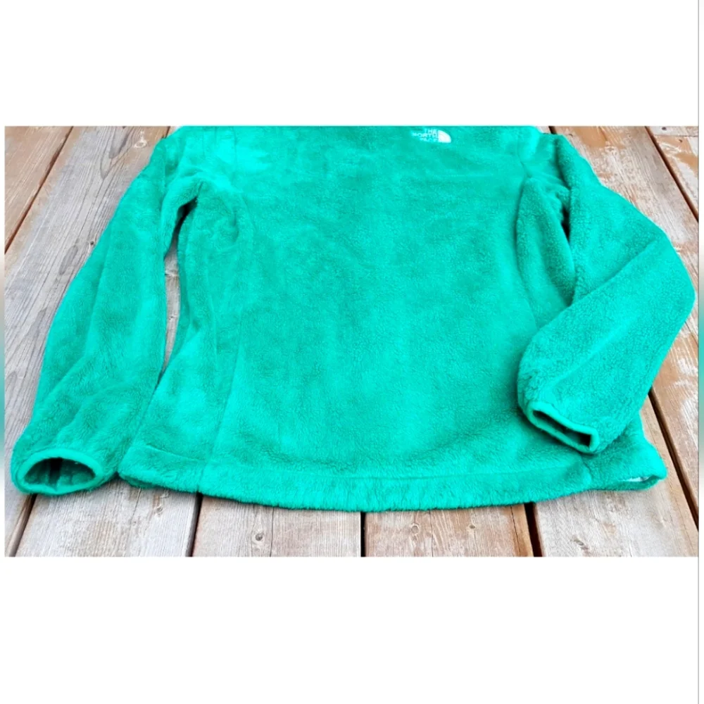 THE NORTH FACE Osito 1 Fleece Full Zip Jacket OSCAR GREEN Women Sz Small - Picture 7 of 11